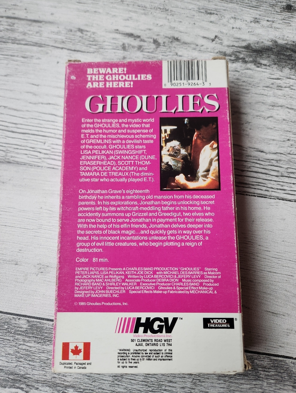 Ghoulies OOP VHS Video Treasures Charles Band Horror 1985 - Picture 2 of 8